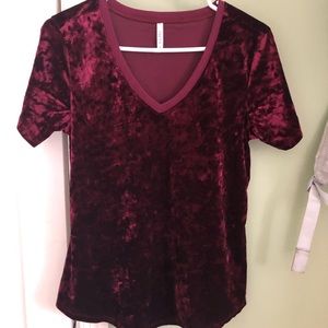 Z Supply- The Crushed Velour V-neck Tee